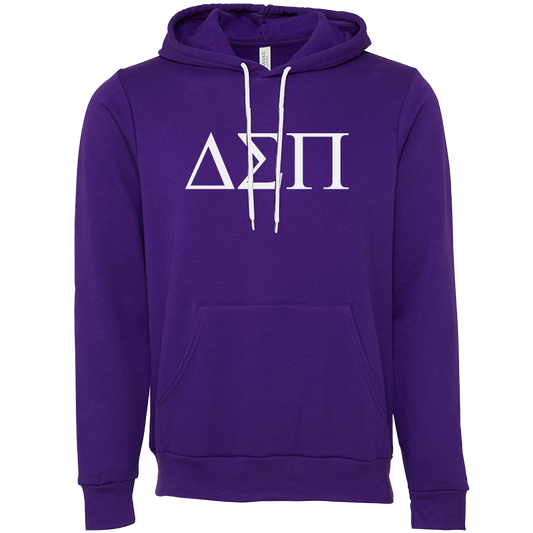 Delta Sigma Pi Embroidered Lettered Hooded Sweatshirts