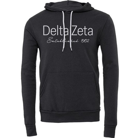 Delta Zeta Embroidered Printed Name Hooded Sweatshirts
