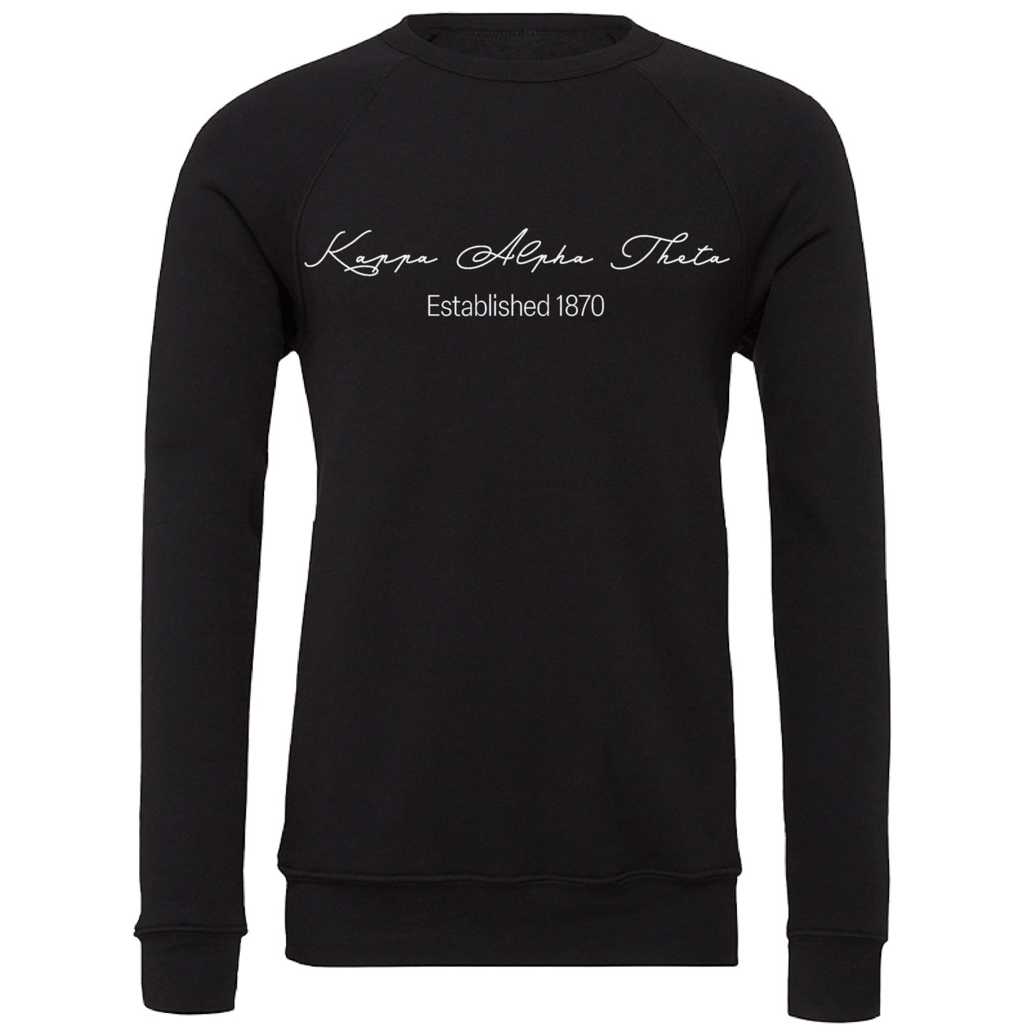 Kappa Alpha Theta Embroidered Scripted Name Crewneck Sweatshirts