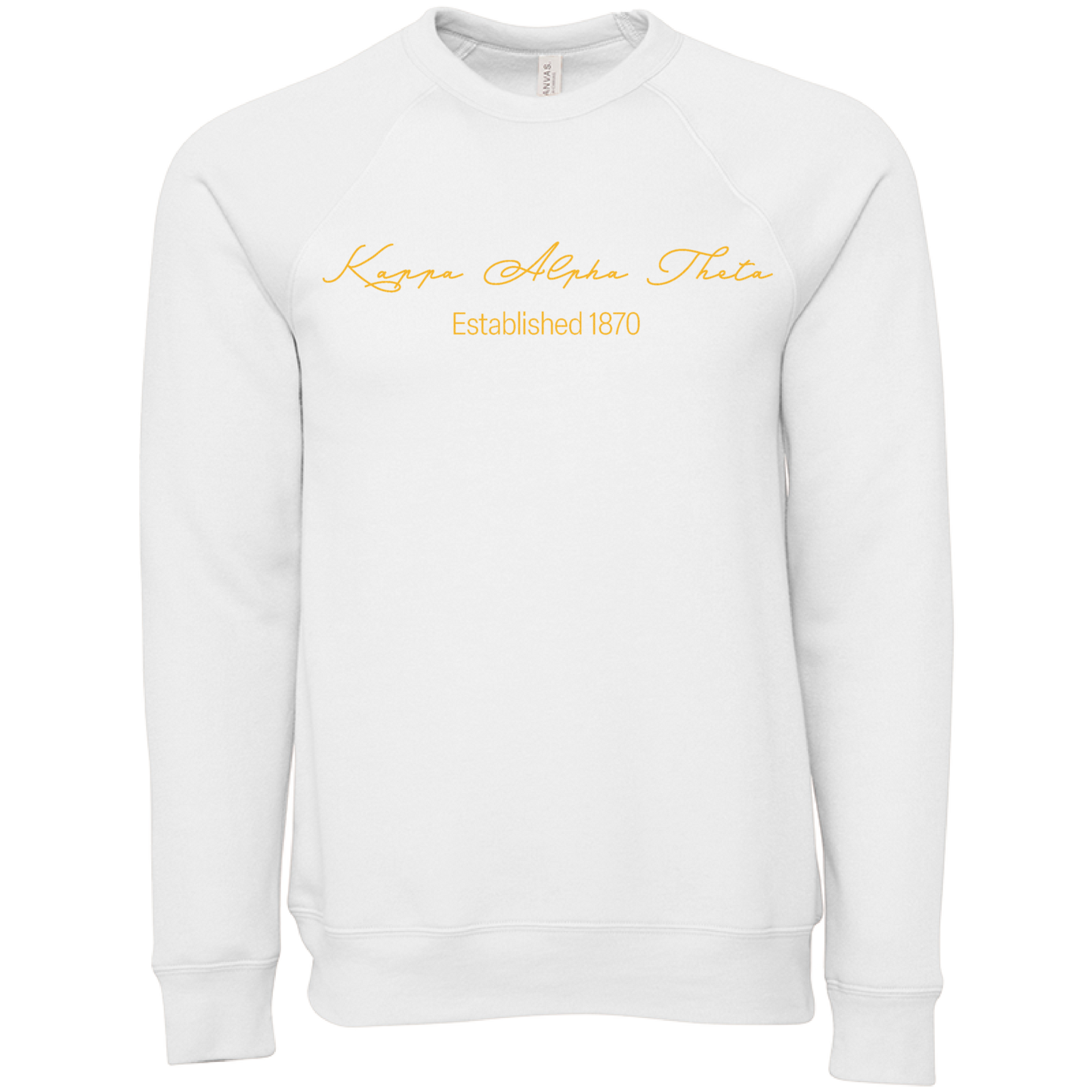 Kappa Alpha Theta Embroidered Scripted Name Crewneck Sweatshirts