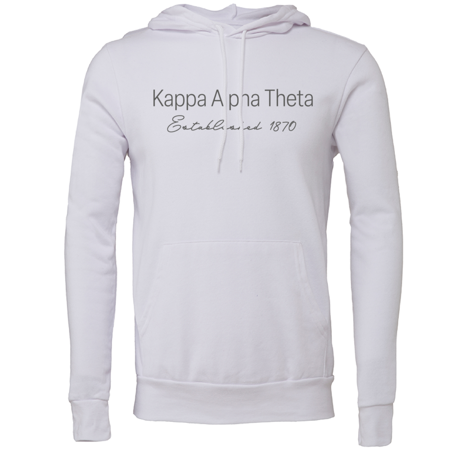 Kappa Alpha Theta Embroidered Printed Name Hooded Sweatshirts