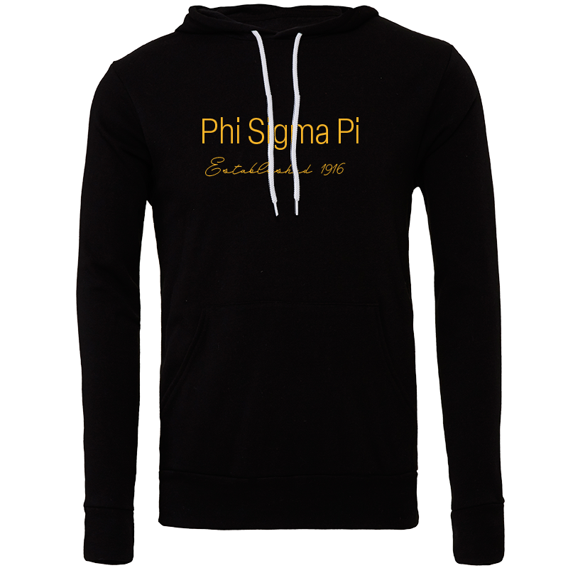 Phi Sigma Pi Embroidered Printed Name Hooded Sweatshirts