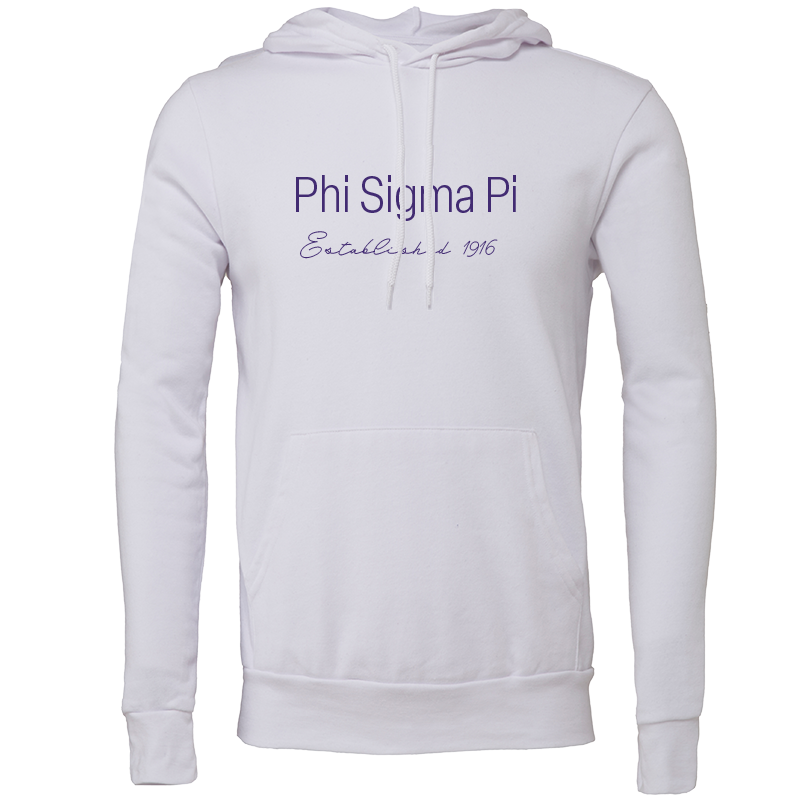 Phi Sigma Pi Embroidered Printed Name Hooded Sweatshirts