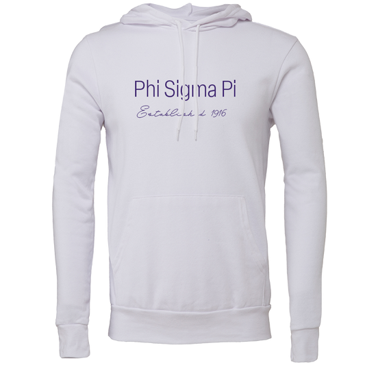 Phi Sigma Pi Embroidered Printed Name Hooded Sweatshirts