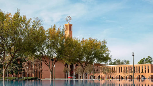 Sunny view of the campus of the University of Southern California 