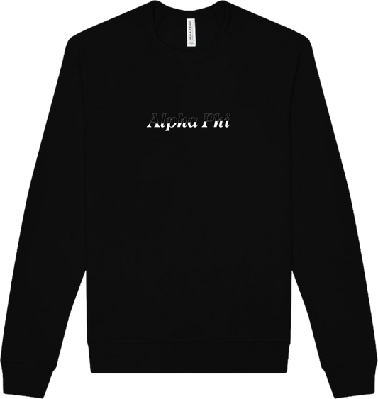 Alpha Phi Stitched Outline Crewnecks