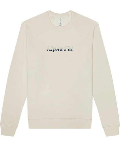 Alpha Phi Stitched Outline Crewnecks
