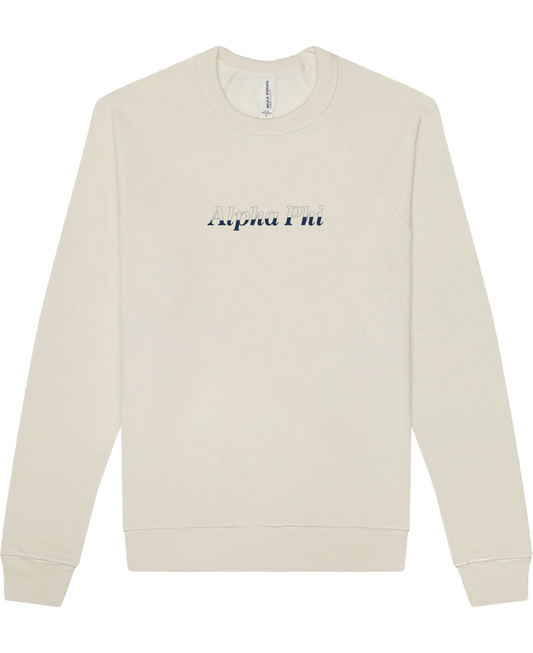 Alpha Phi Stitched Outline Crewnecks