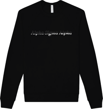 Alpha Sigma Alpha Stitched Outline Crewnecks