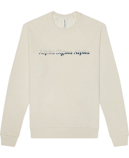 Alpha Sigma Alpha Stitched Outline Crewnecks