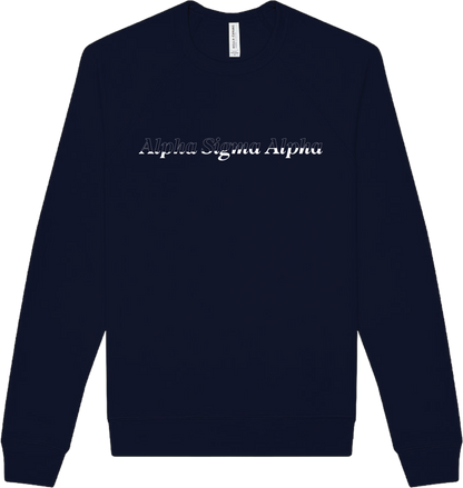 Alpha Sigma Alpha Stitched Outline Crewnecks