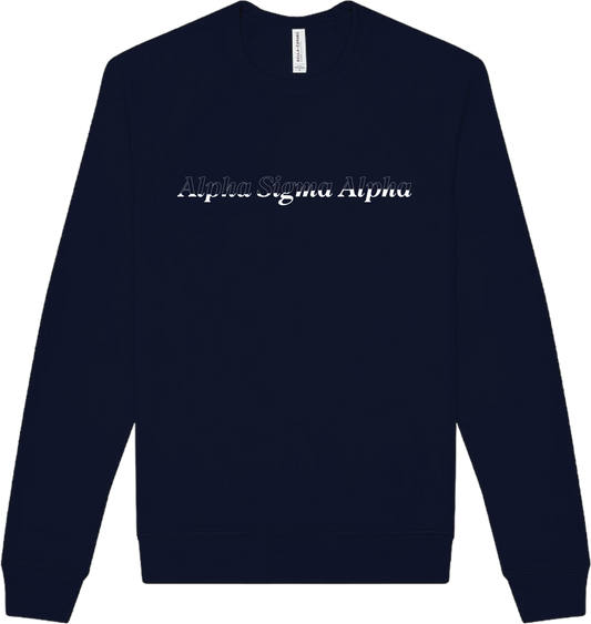 Alpha Sigma Alpha Stitched Outline Crewnecks