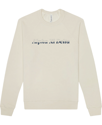 Alpha Xi Delta Stitched Outline Crewnecks