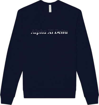 Alpha Xi Delta Stitched Outline Crewnecks