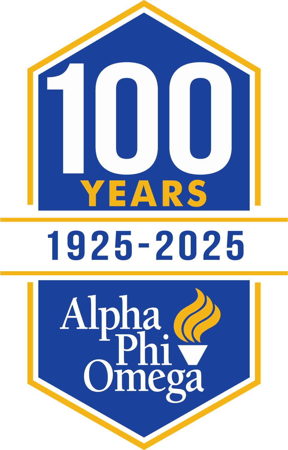 Alpha Phi Omega Centennial 100 Years Men's Embroidered Polo Shirt