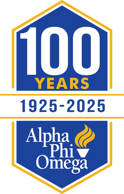 Alpha Phi Omega Centennial 100 Years Men's Embroidered Polo Shirt