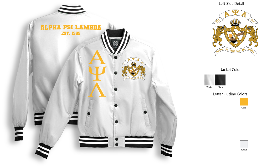 Alpha Psi Lambda Bomber Jackets