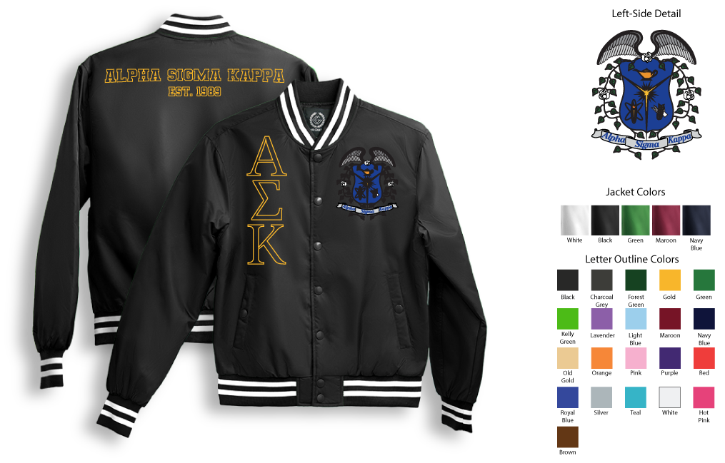 Alpha Sigma Kappa Bomber Jackets
