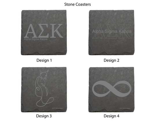 Alpha Sigma Kappa Stone Coasters - 4-Pack