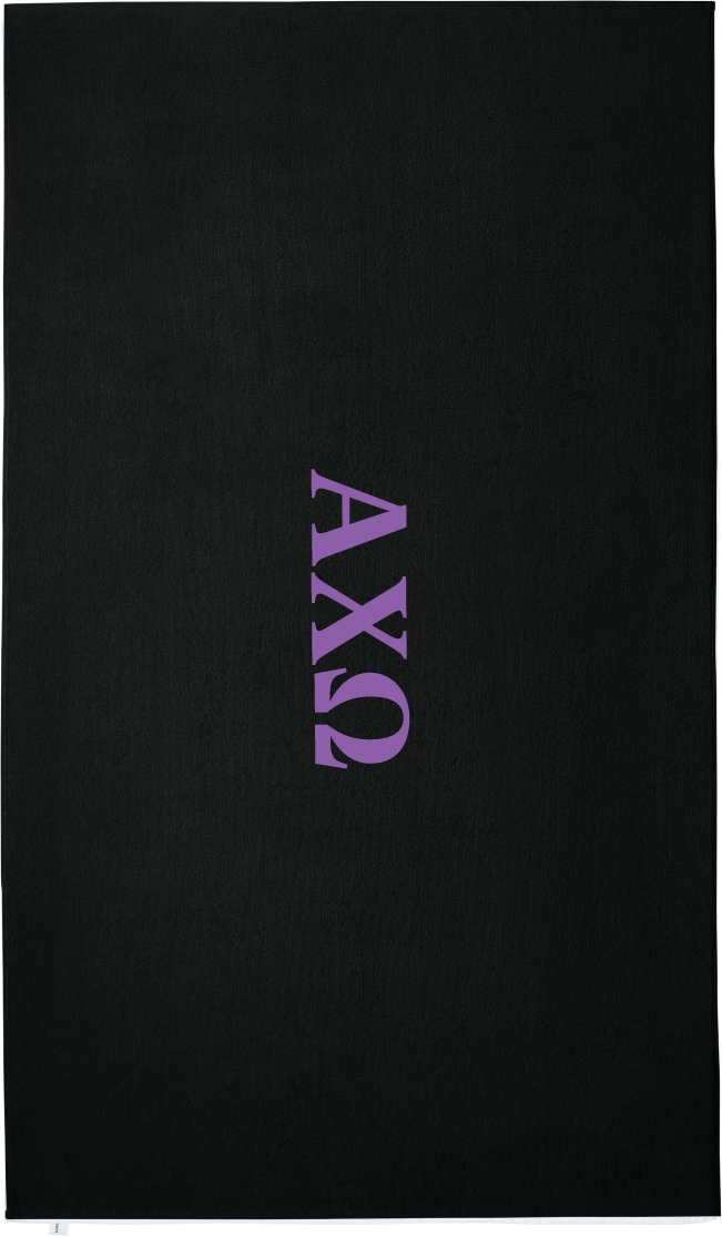 Alpha Chi Omega Lettered Beach Towels