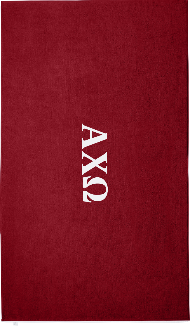 Alpha Chi Omega Lettered Beach Towels