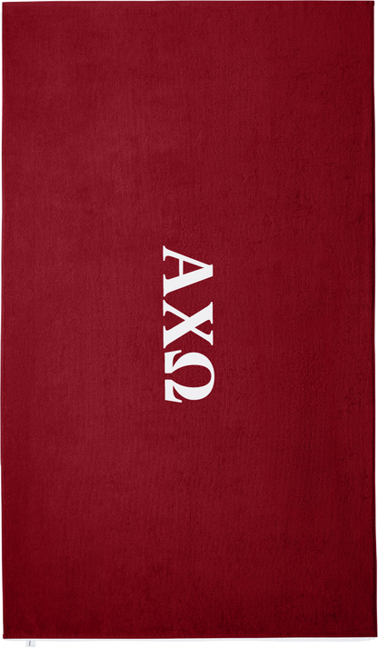 Alpha Chi Omega Lettered Beach Towels