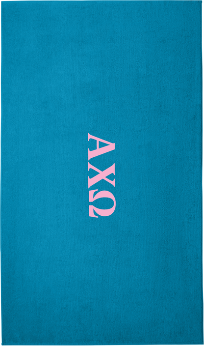 Alpha Chi Omega Lettered Beach Towels