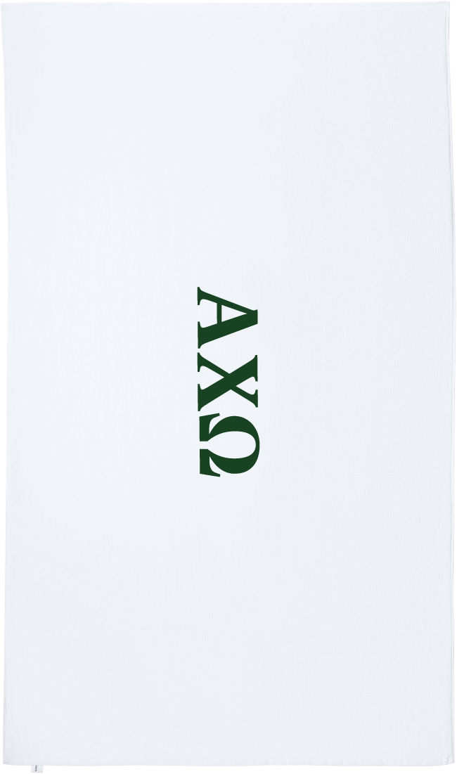 Alpha Chi Omega Lettered Beach Towels