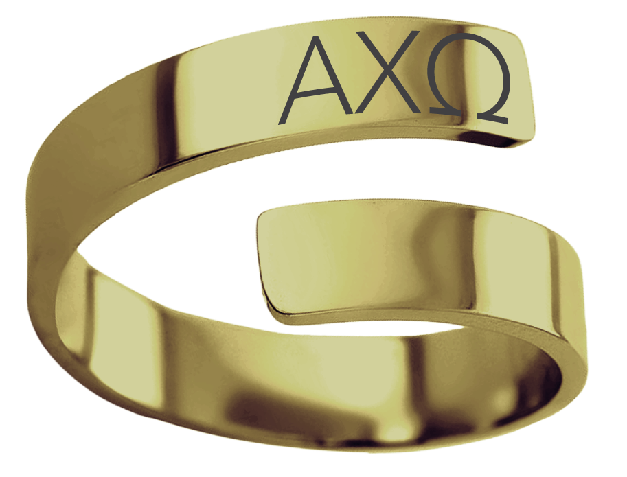 Alpha Chi Omega Lettered Rings