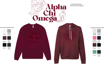 Alpha Chi Omega Monochromatic Crewneck