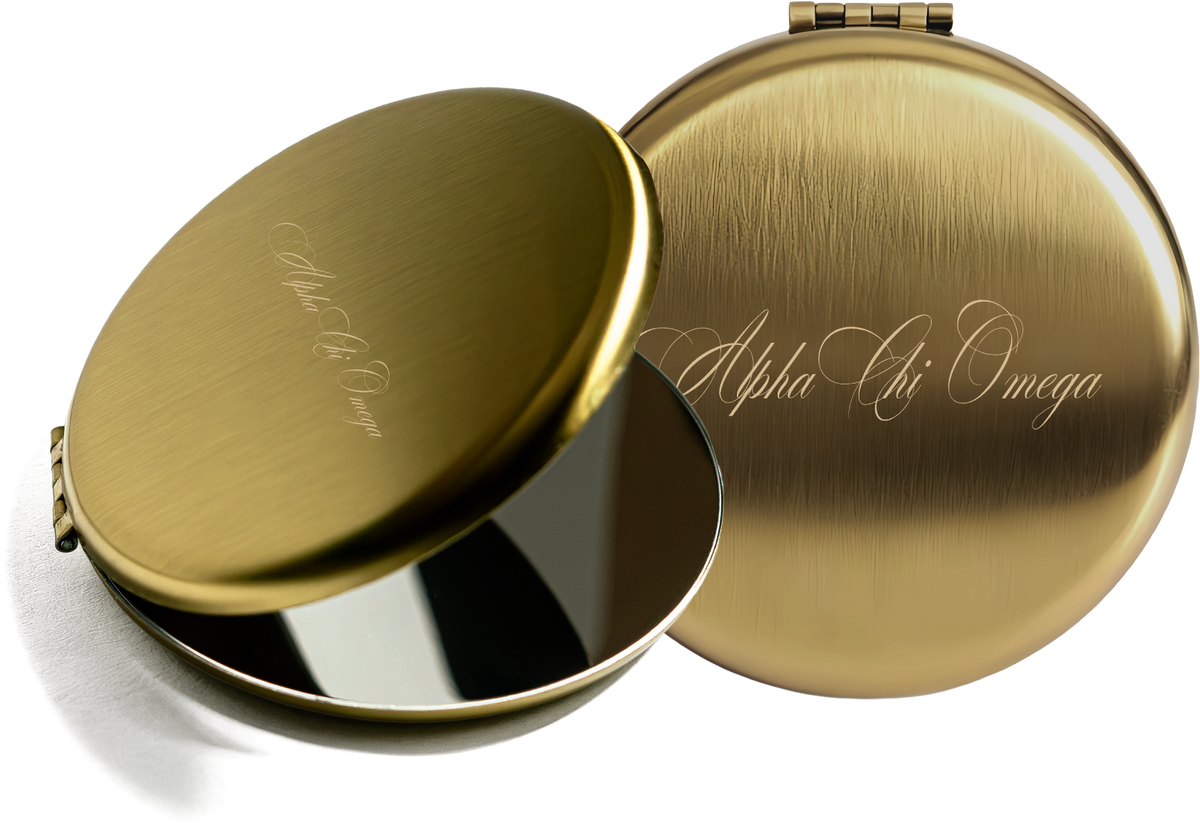 Alpha Chi Omega Script Pocket Mirrors