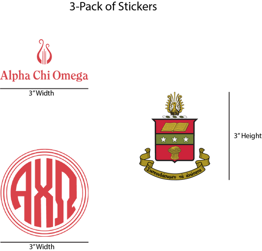 Alpha Chi Omega Permanent Stickers
