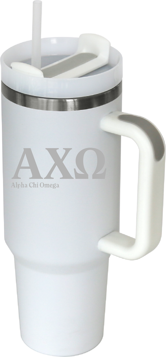 Alpha Chi Omega Lettered 40oz Tumblers