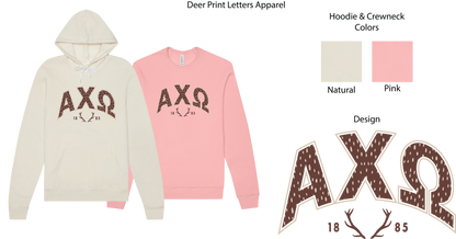 Alpha Chi Omega Fawn Print Varsity Hoodie