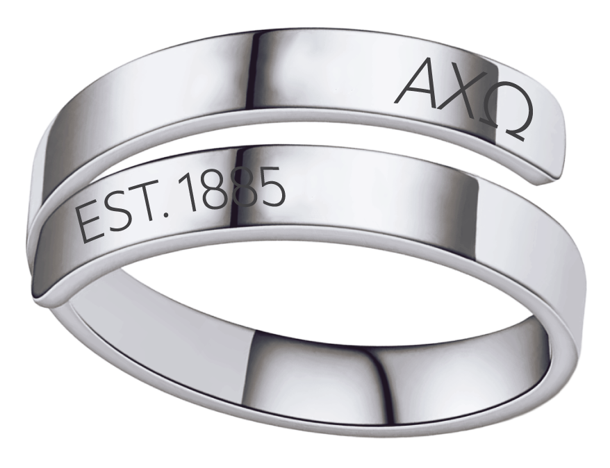 Alpha Chi Omega Year and Letters Rings