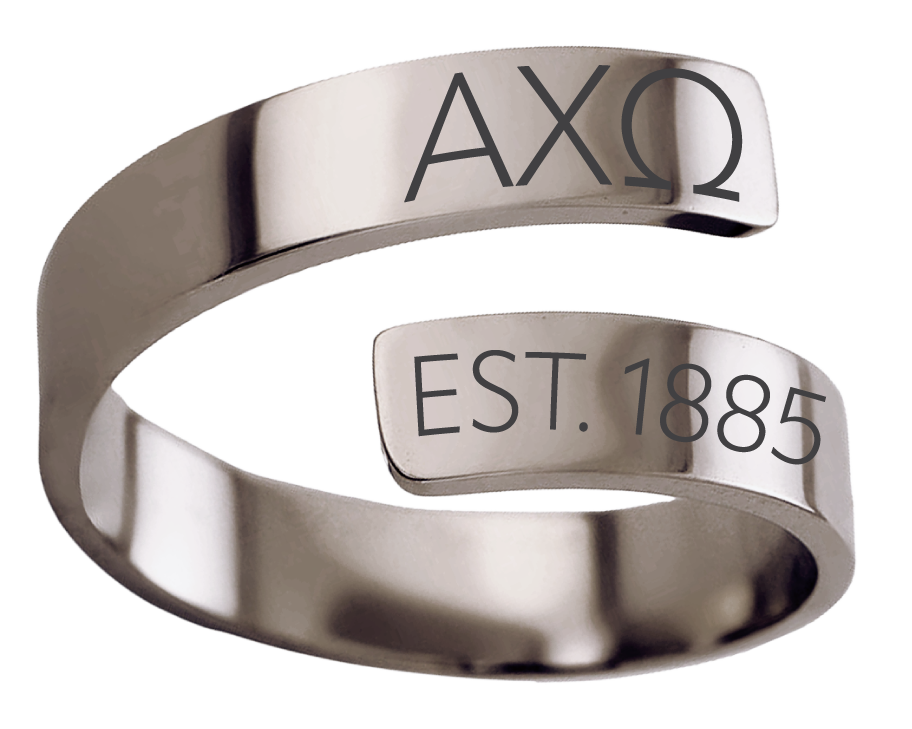 Alpha Chi Omega Year and Letters Rings