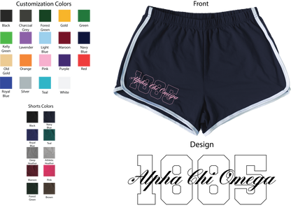 Alpha Chi Omega Year and Name Women's Shorts