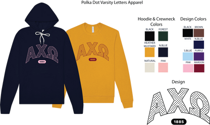 Alpha Chi Omega Varsity Polka Dot Hoodie