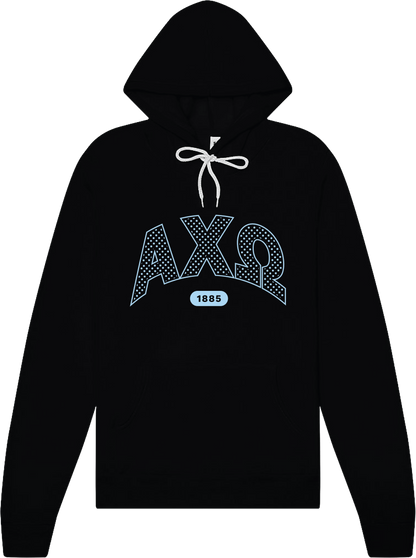 Alpha Chi Omega Varsity Polka Dot Hoodie