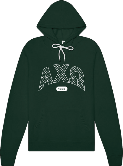 Alpha Chi Omega Varsity Polka Dot Hoodie