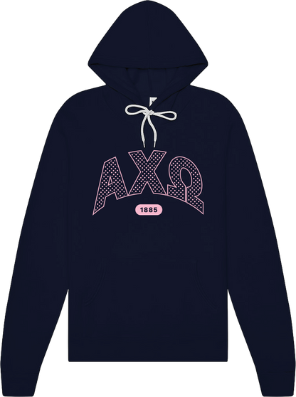 Alpha Chi Omega Varsity Polka Dot Hoodie