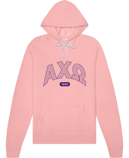 Alpha Chi Omega Varsity Polka Dot Hoodie