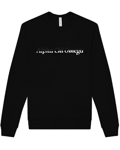 Alpha Chi Omega Stitched Outline Crewnecks