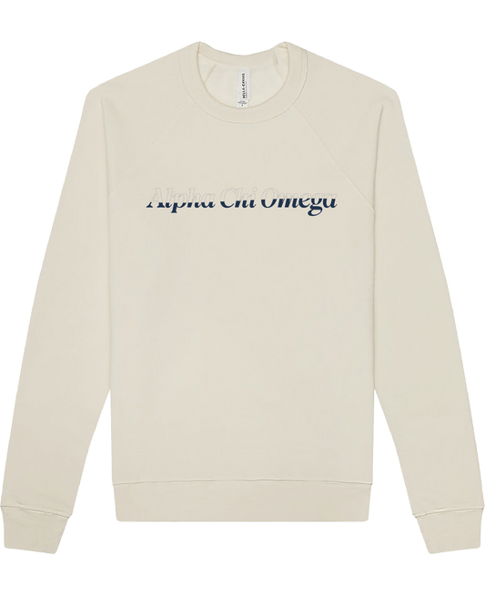 Alpha Chi Omega Stitched Outline Crewnecks