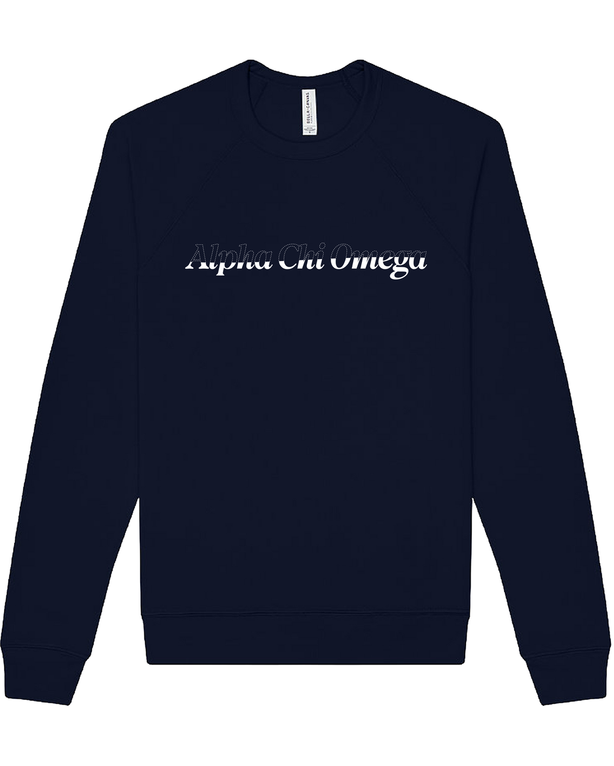 Alpha Chi Omega Stitched Outline Crewnecks