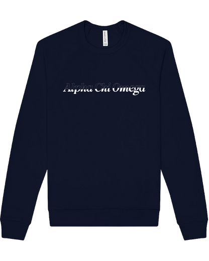 Alpha Chi Omega Stitched Outline Crewnecks