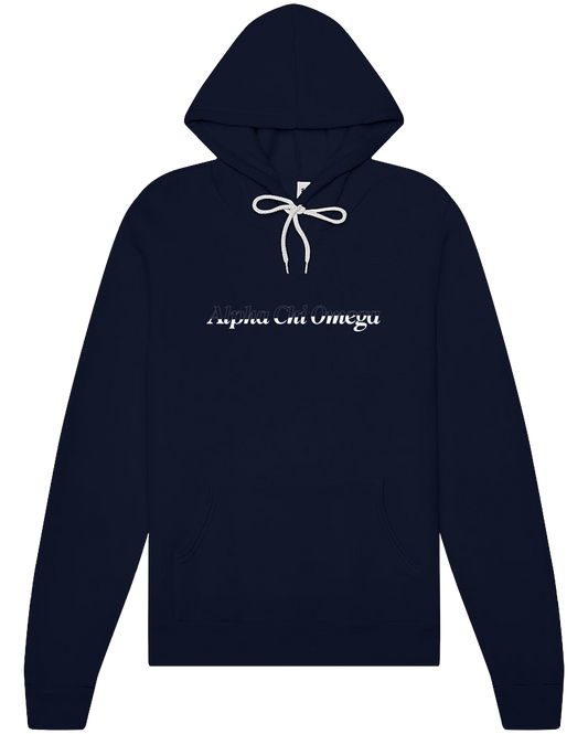 Alpha Chi Omega Stitched Outline Hoodies