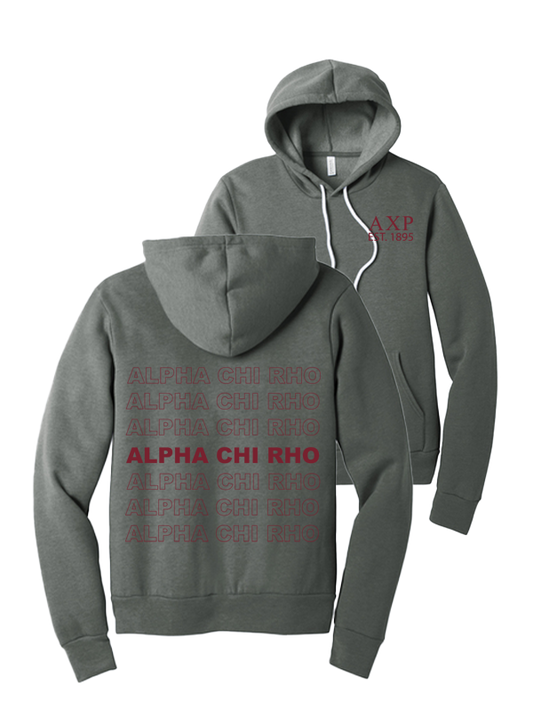 Alpha Chi Rho Repeating Name Hooded Sweatshirts