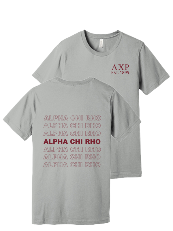 Alpha Chi Rho Repeating Name Short Sleeve T-Shirts