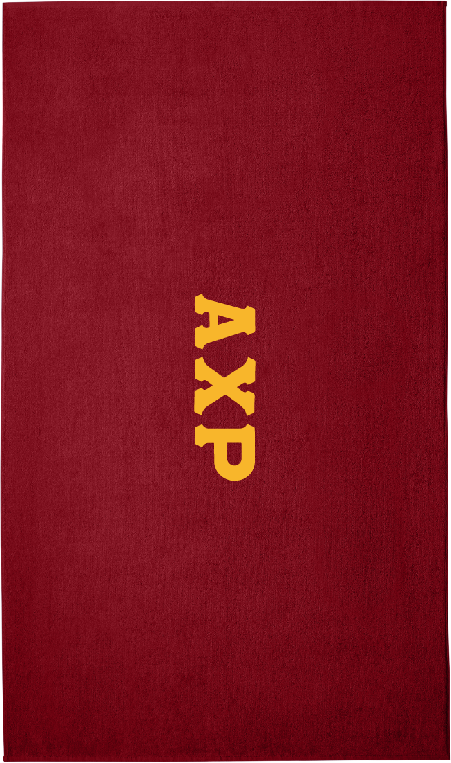 Alpha Chi Rho Lettered Beach Towels